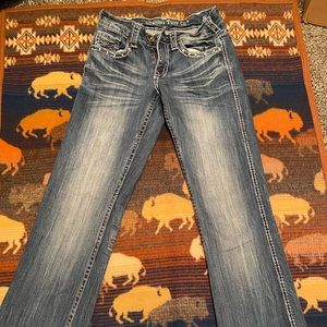 Cowgirl Tuff Co boot cut distressed jeans size 26
